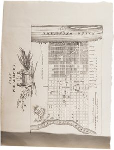 Mapa Filadelfii, z atlasu Stanów Zjednoczonych, 1824 r.